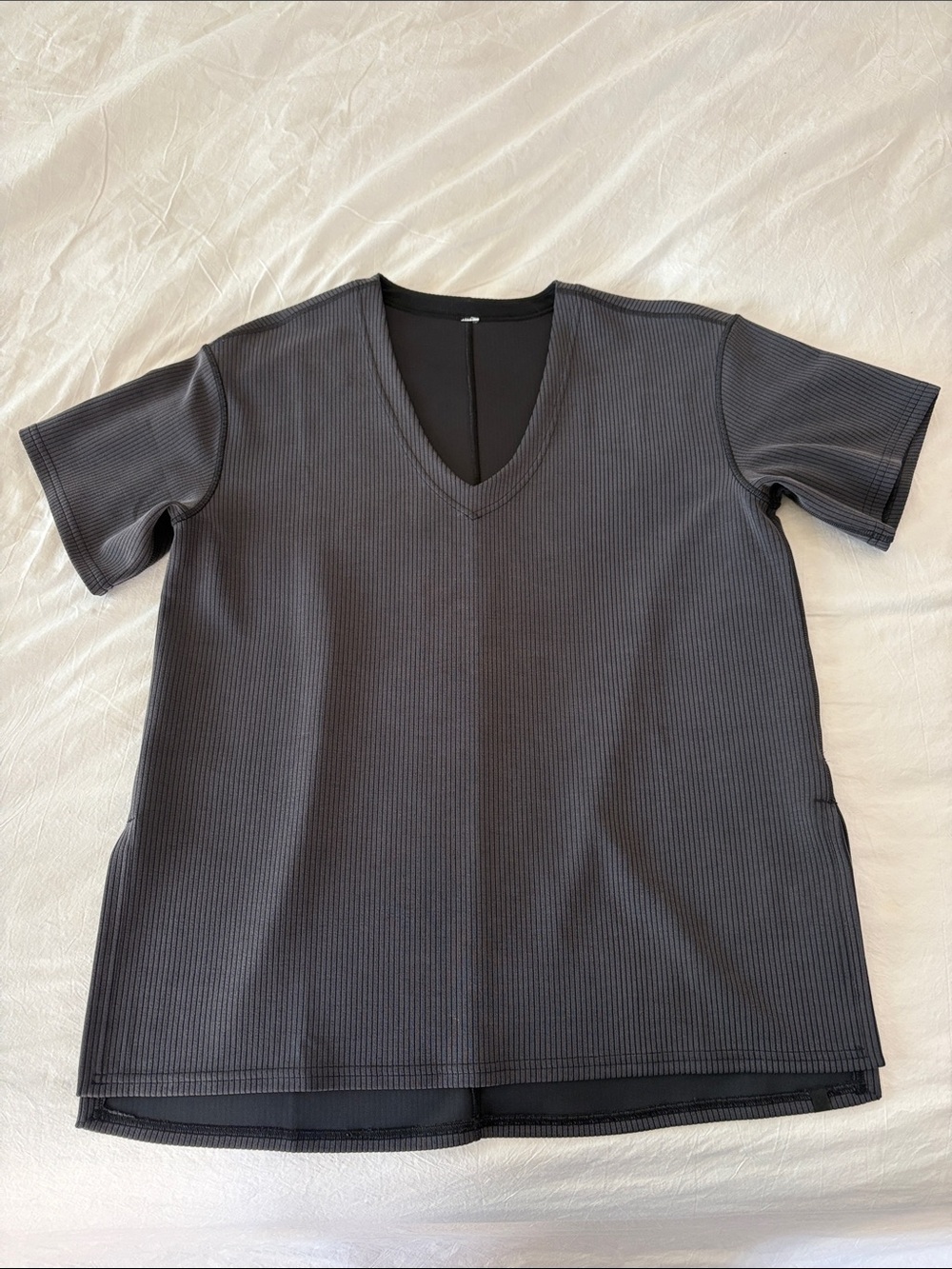 Charcoal Gray lululemon Ribbed V-Neck Top